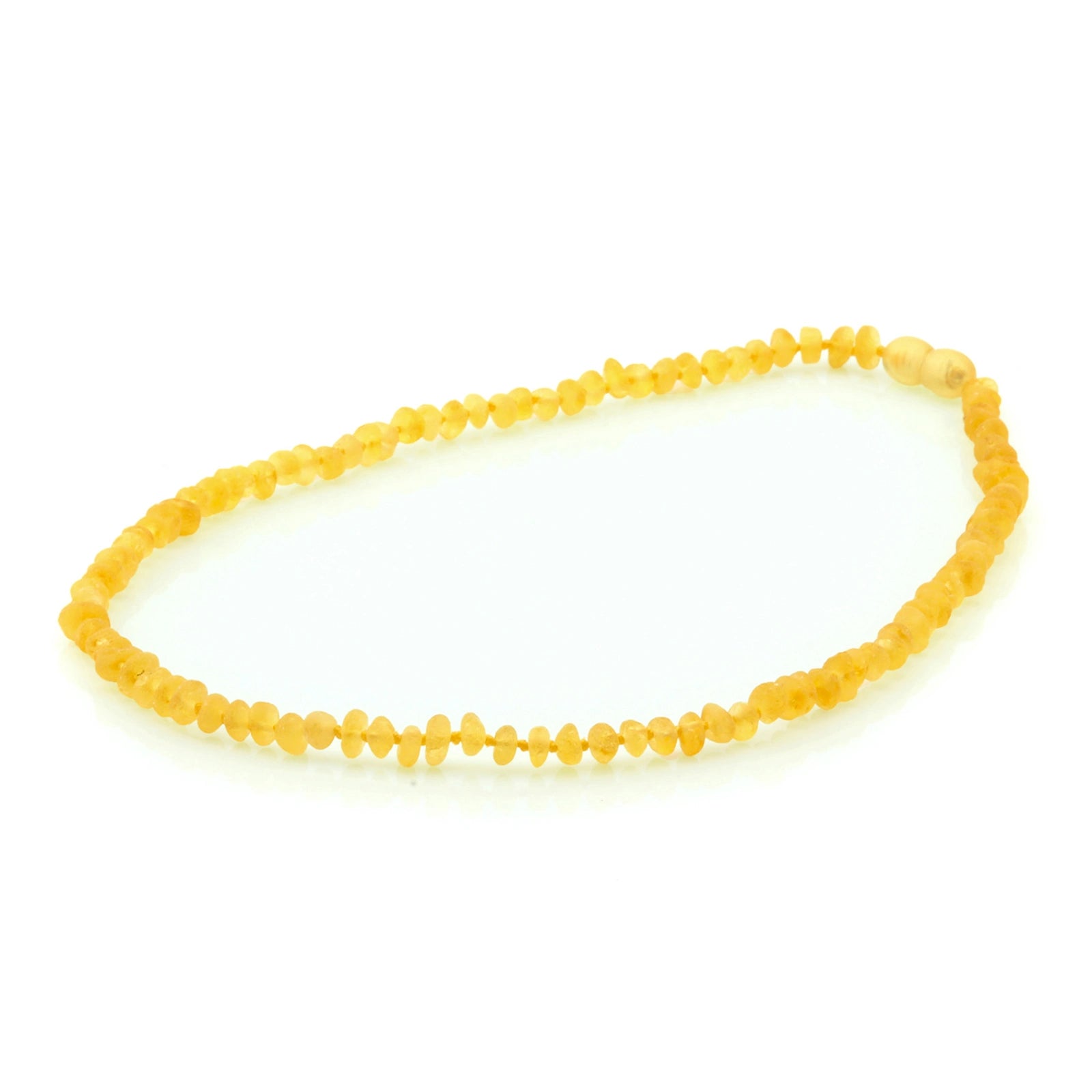 Adult Baltic Amber Necklace. Roundel Yellow 5mm - RO90
