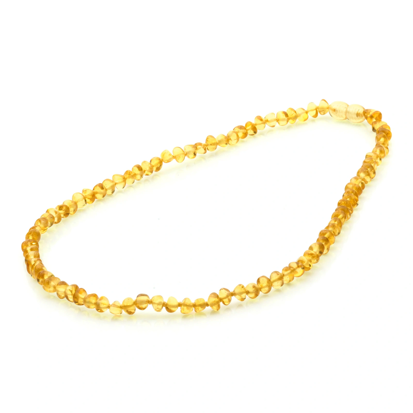 Adult Baltic Amber Necklace. Baroque Yellow 5mm - RO57