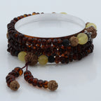 Adult Baltic Amber Bracelet with 925 Sterling Silver Mala Tassel. MT02