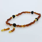 Adult Baltic Amber Bracelet with 925 Sterling Silver Mala Tassel. MD03