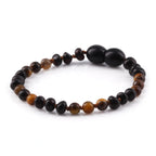 BALTIC AMBER & TIGER EYE TEETHING BRACELET. LIMITED EDITION. LE486