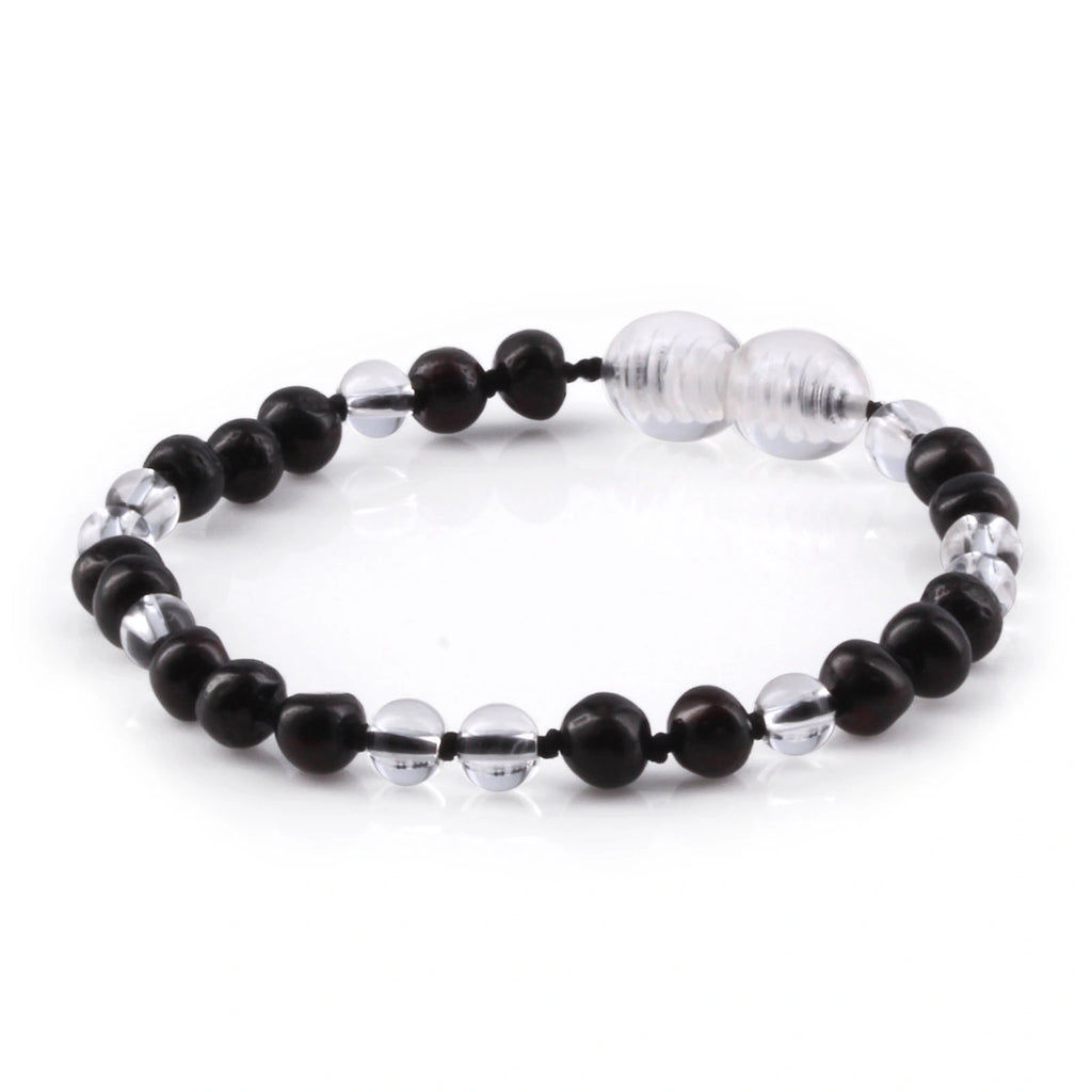 BALTIC AMBER & ROCK CRYSTAL TEETHING BRACELET. LIMITED EDITION. LE487