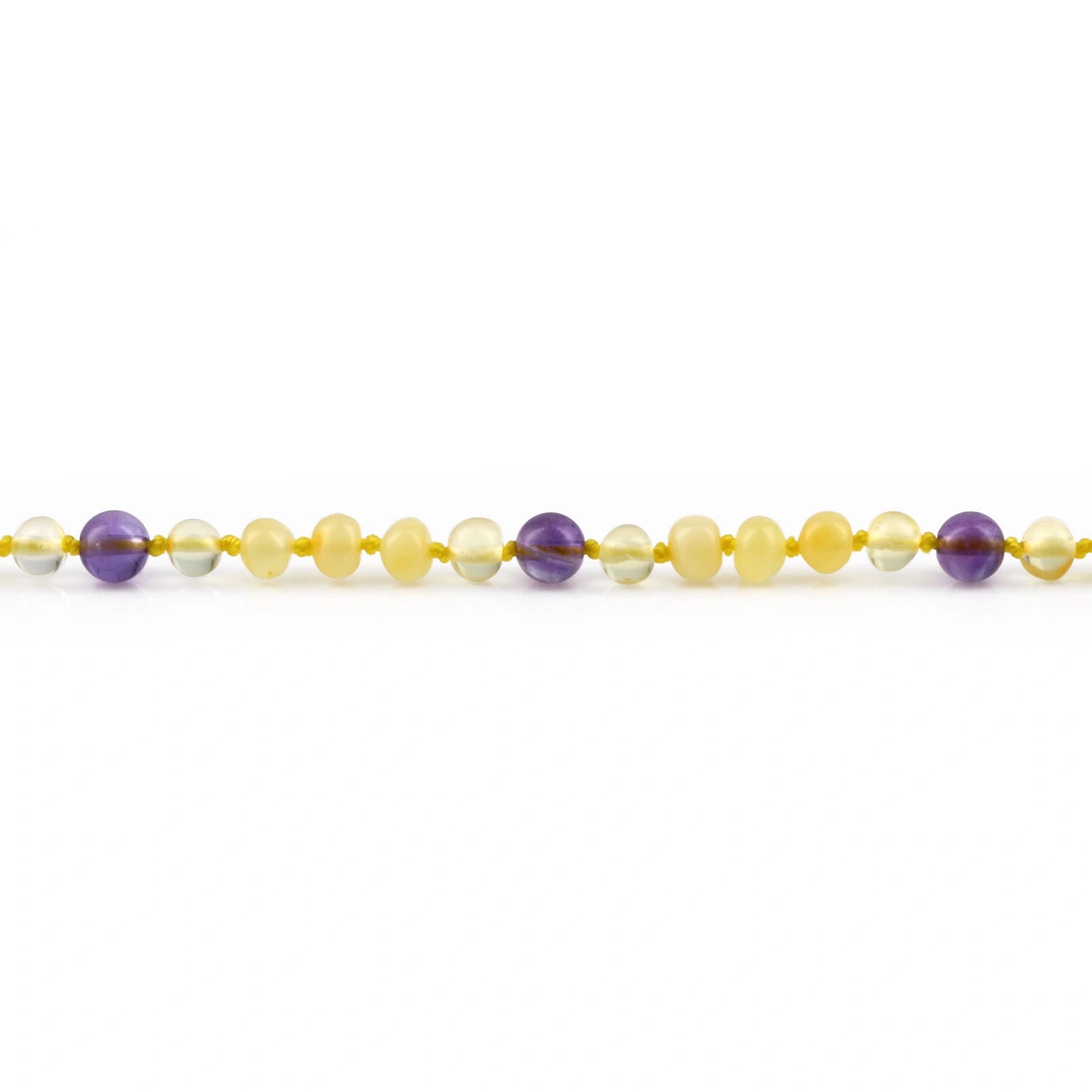 BALTIC AMBER & AMETHYST TEETHING NECKLACE. LIMITED EDITION. LE472