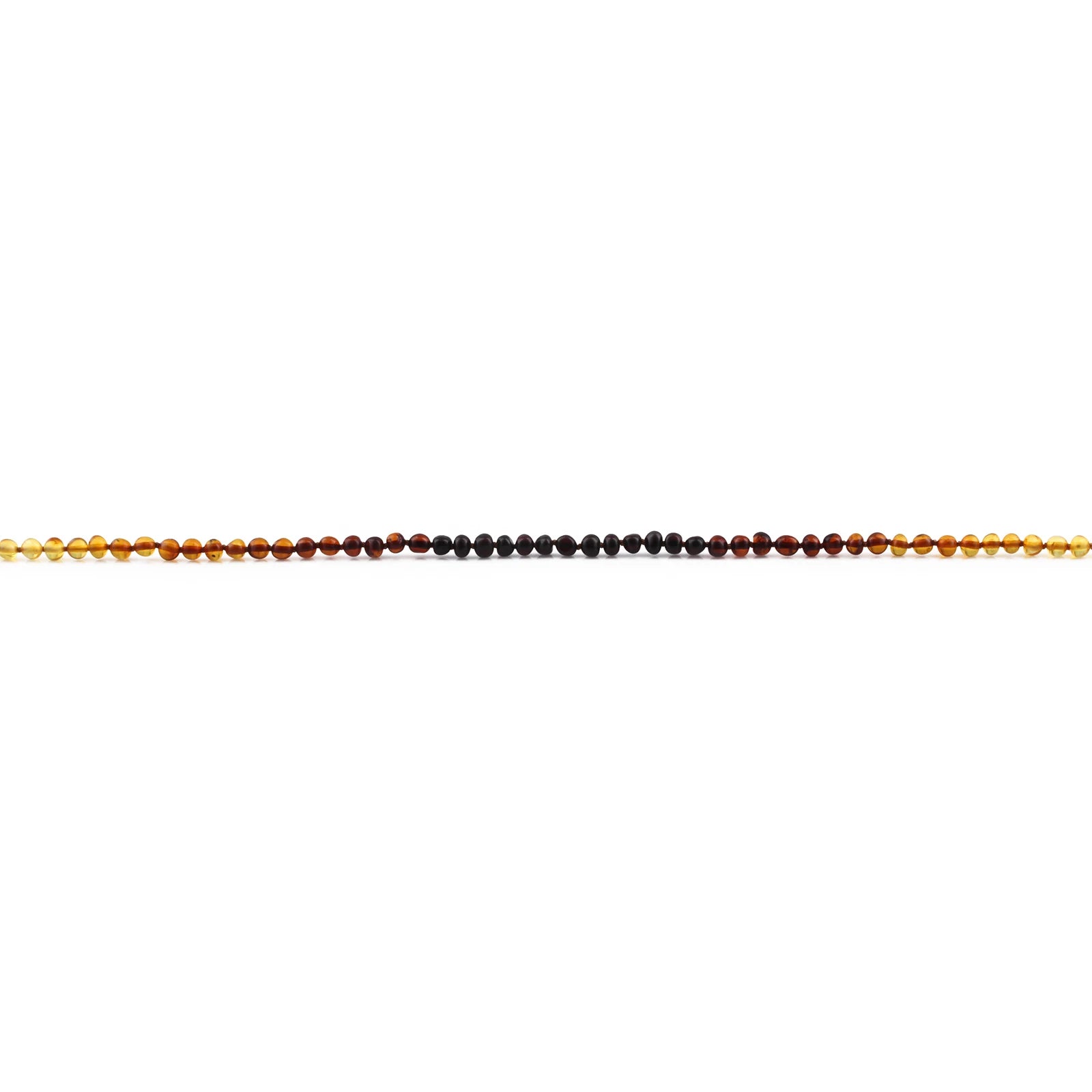 Baltic Amber Teething Bracelet. Baroque Rainbow 5mm - BA65