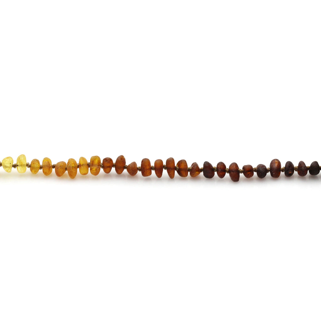 Baltic Amber Teething Bracelet. Baroque Rainbow 4mm - BA135