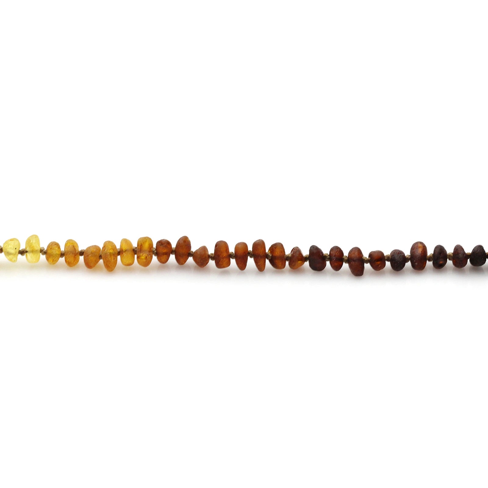 Baltic Amber Teething Bracelet. Baroque Rainbow 4mm - BA135