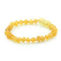 Yellow Baltic amber baroque children's bracelet