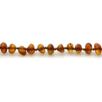 Baltic Amber Teething Necklace. Baroque Cognac 5mm - BA29