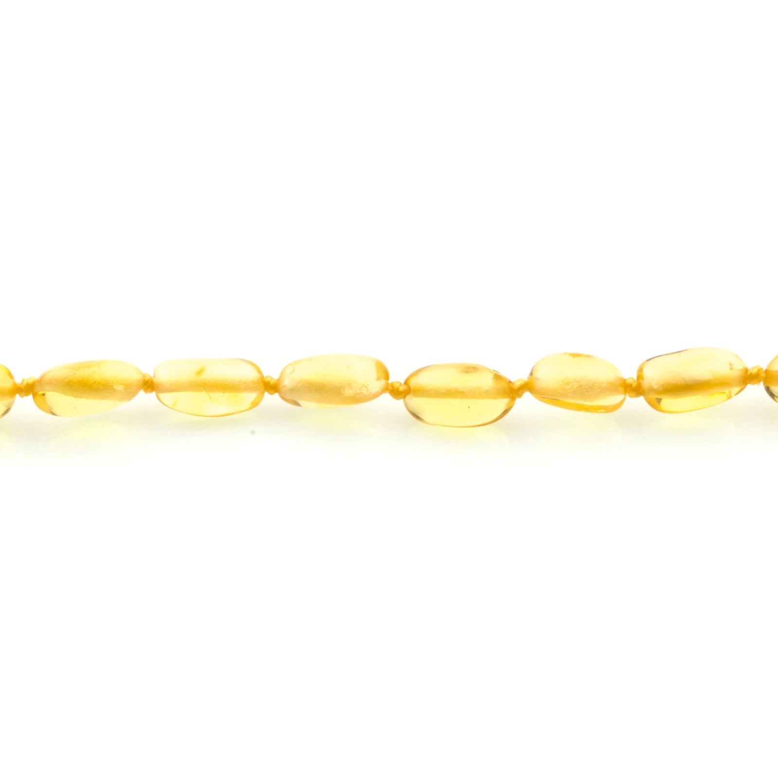 Baltic Amber Teething Bracelet. Olive Yellow Glossy 5mm - OL21
