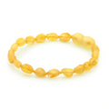 Baltic Amber Teething Bracelet. Olive Yellow Rough 5mm - OL36