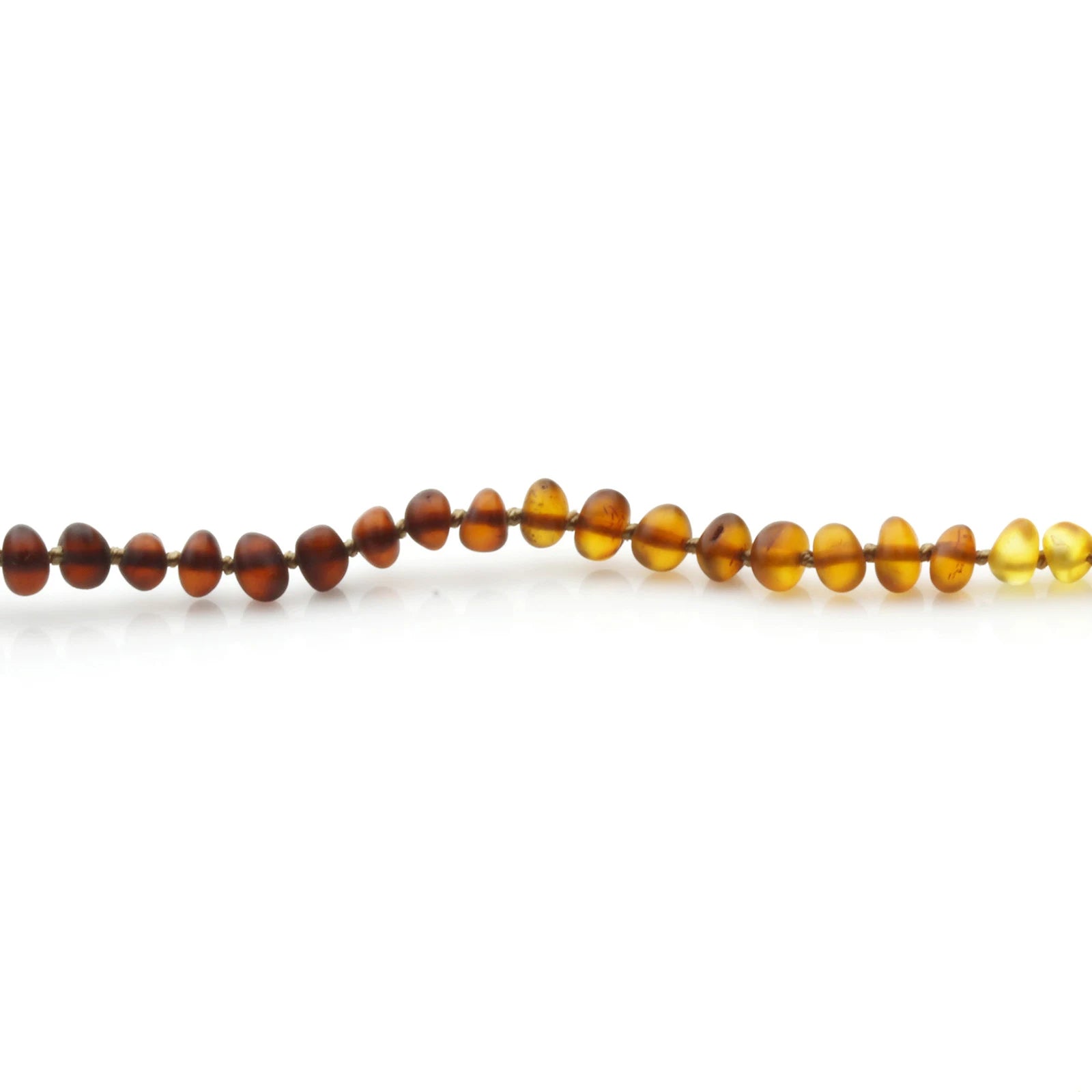 Baltic Amber Teething Bracelet. Baroque Rainbow 5mm - BA86