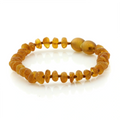 Baltic Amber Teething Bracelet. Roundel Light Cognac 5mm - RO40