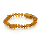 Baltic Amber Teething Bracelet. Roundel Light Cognac 5mm - RO40