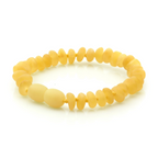 Baltic Amber Teething Bracelet. Roundel Yellow 5mm - RO46