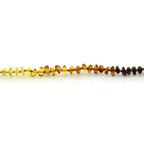Baltic Amber Teething Bracelet. Roundel Rainbow 5mm - RO28