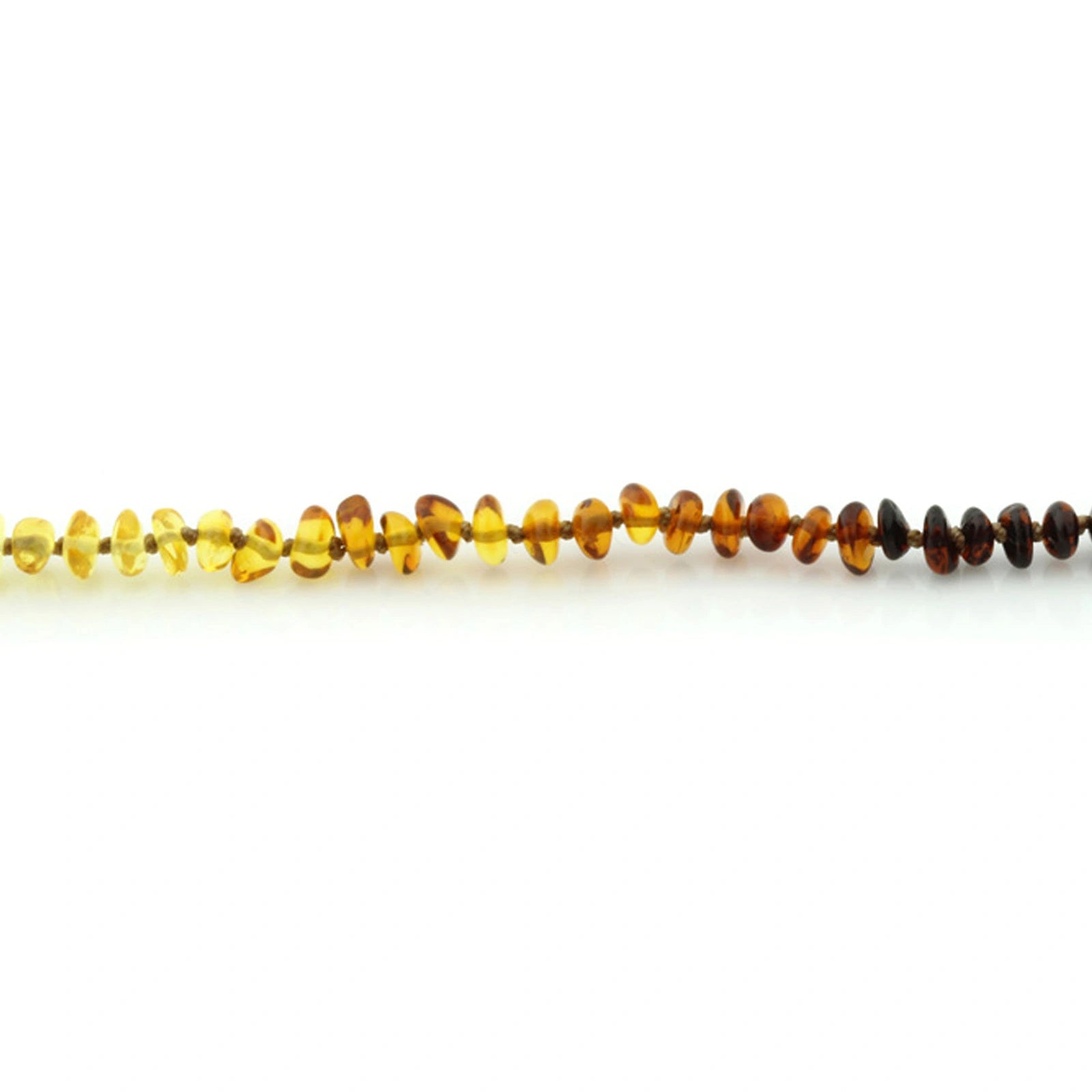 Baltic Amber Teething Bracelet. Roundel Rainbow 5mm - RO28