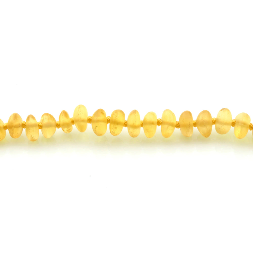 Baltic Amber Teething Bracelet. Roundel Yellow 5mm - RO42