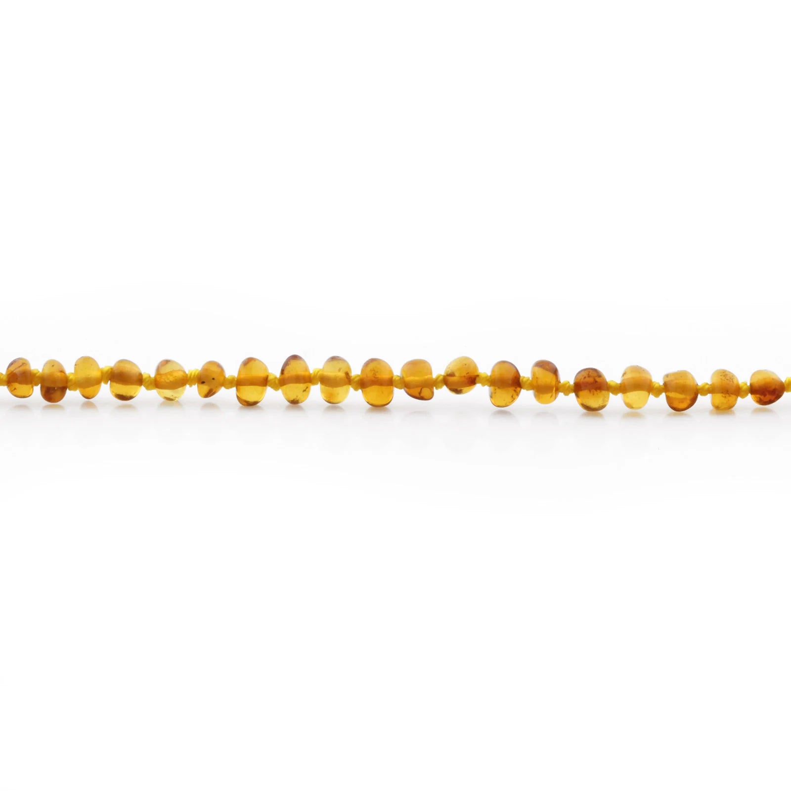 Baltic Amber Teething Bracelet. Baroque Light Cognac 4mm - BA112