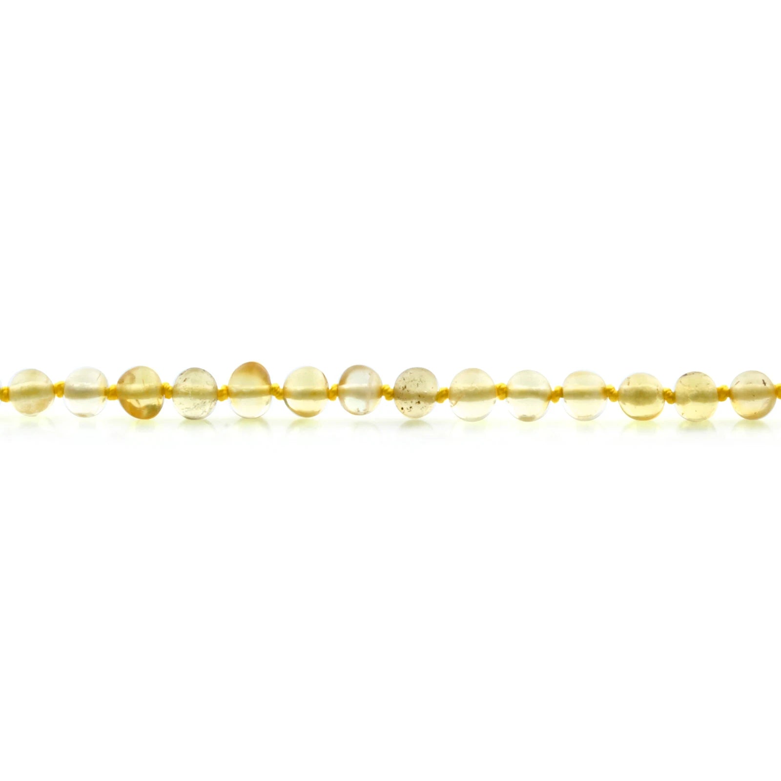 Baltic Amber Teething Necklace. Baroque Yellow 5mm - BA17