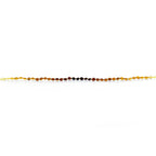 Baltic Amber Teething Necklace. Olive Rainbow Glossy 5mm - OL67