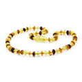Yellow Baltic amber roundel children's necklace, 33cm