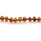 Baltic Amber Teething Necklace. Baroque Cognac 4mm - BA57