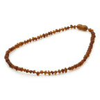 Baltic Amber Teething Necklace. Baroque Cognac 4mm - BA57