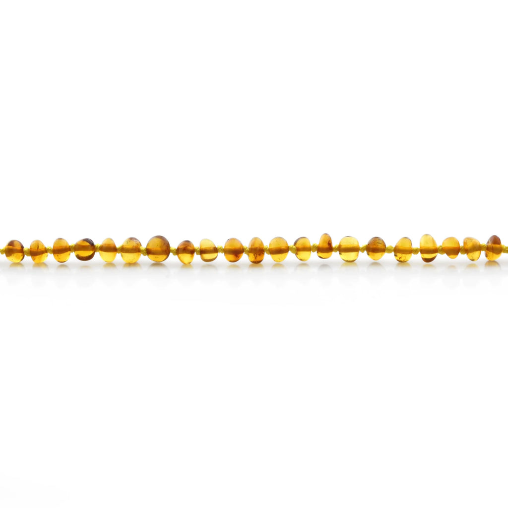 Adult Baltic Amber Necklace. Baroque Light Cognac 5mm - BA119