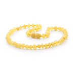 Baltic Amber Teething Necklace. Baroque Milky Yellow 5mm - BA11