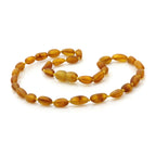 Baltic Amber Teething Necklace. Olive Light Cognac Matte 5mm - OL11