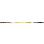 Baltic Amber Teething Necklace. Olive Rainbow Matte 5mm - OL9