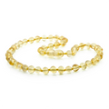 Yellow Baltic amber baroque children's necklace, 32cm