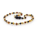 Multicolour Baltic amber baroque children's necklace, 32cm
