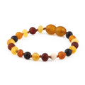 Baltic Amber Child Bracelet. Baroque Multicolour 5mm - XB54MM