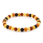 Adult Baltic Amber Bracelet. Baroque Multicolour 5mm - XB54M2M