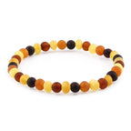 Adult Baltic Amber Bracelet. Baroque Multicolour 5mm - XB54M2M