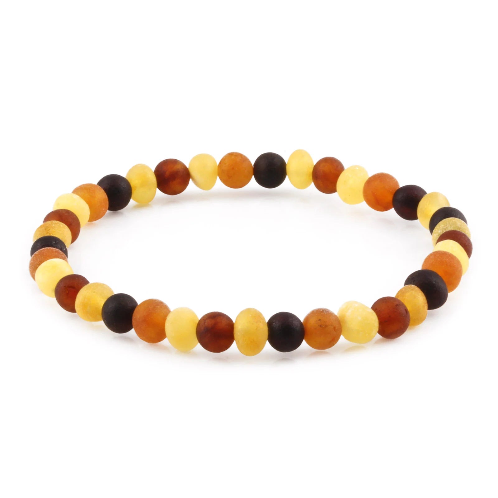 Adult Baltic Amber Bracelet. Baroque Multicolour 5mm - XB54M2M