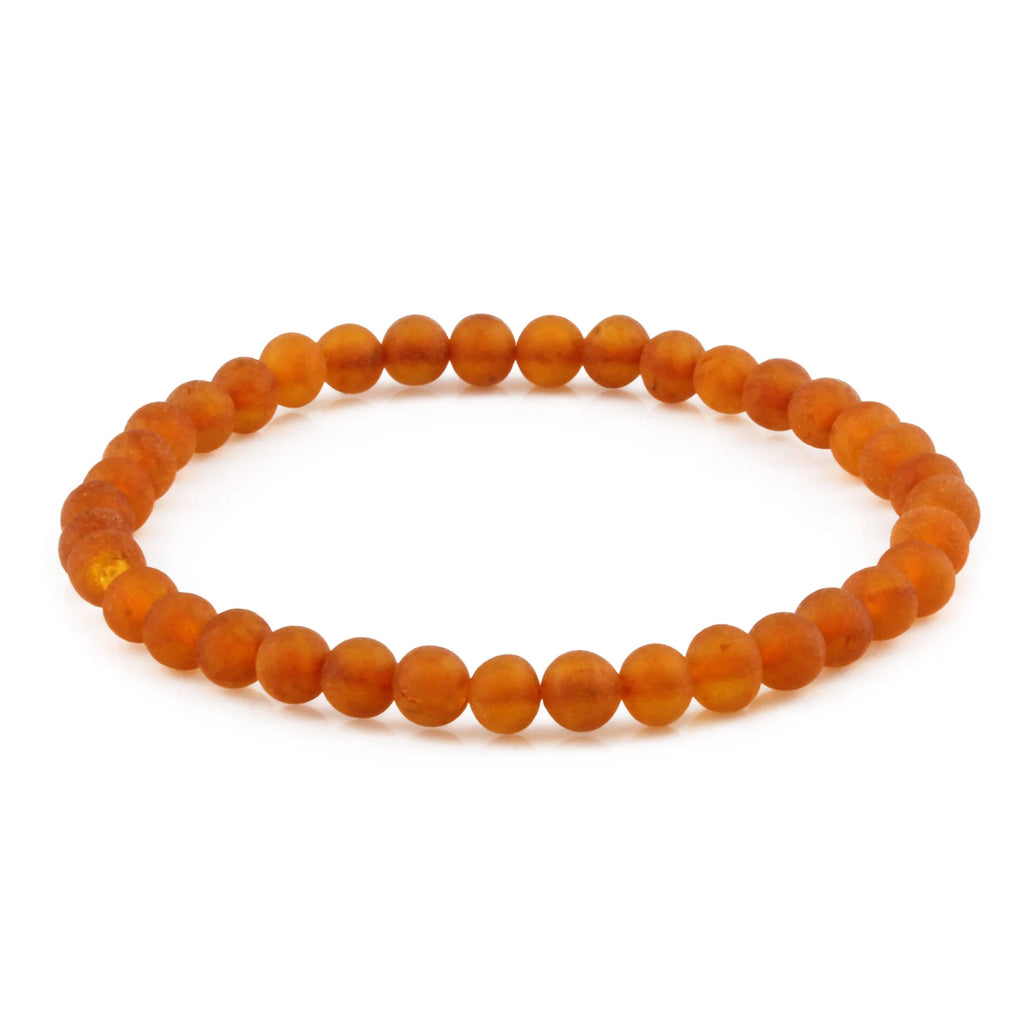 Adult Baltic Amber Bracelet. Baroque Light Cognac 5mm - XB54LCM