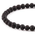 Adult Baltic Amber Bracelet. Baroque Black 5mm - XB54BM