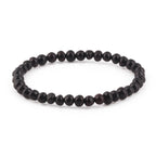 Adult Baltic Amber Bracelet. Baroque Black 5mm - XB54B