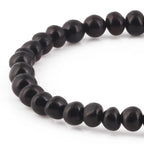 Adult Baltic Amber Bracelet. Baroque Black 5mm - XB54B