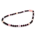 Baltic amber baroque junior necklace with morganite, 38cm