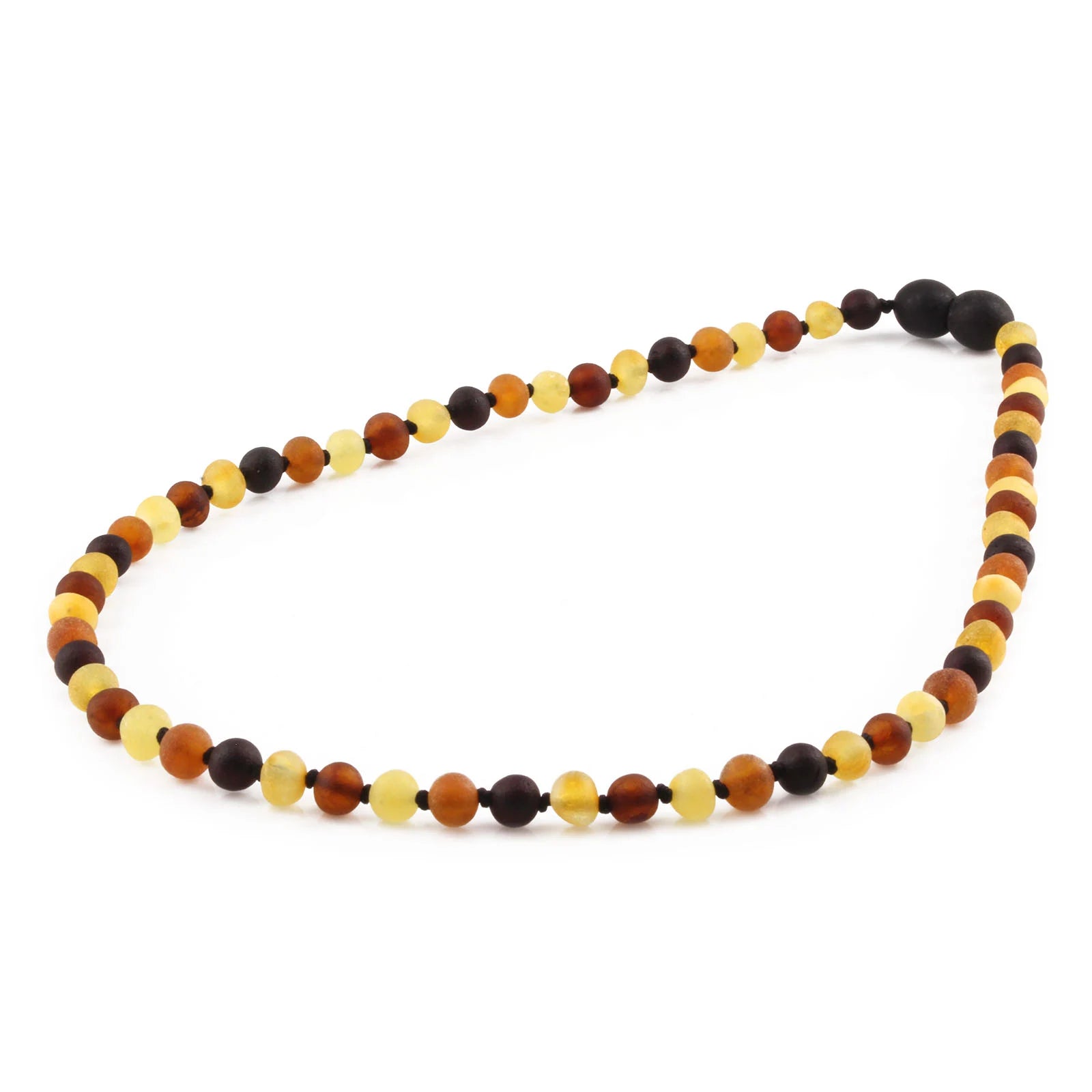 Natural Baltic Amber Junior Necklace. Baroque Multicolour 5mm - XB54M2M