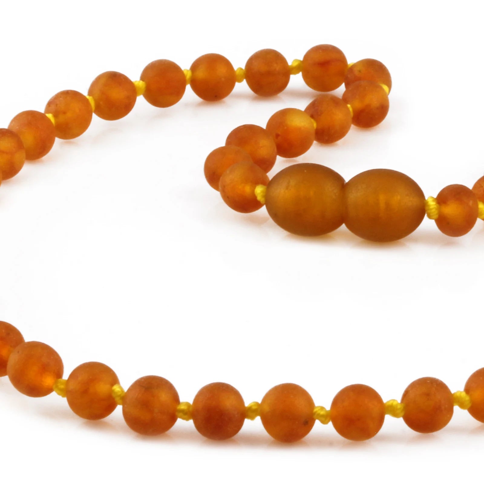 Baltic Amber Teething Necklace. Baroque Light Cognac 5mm - XB54LCM-Y