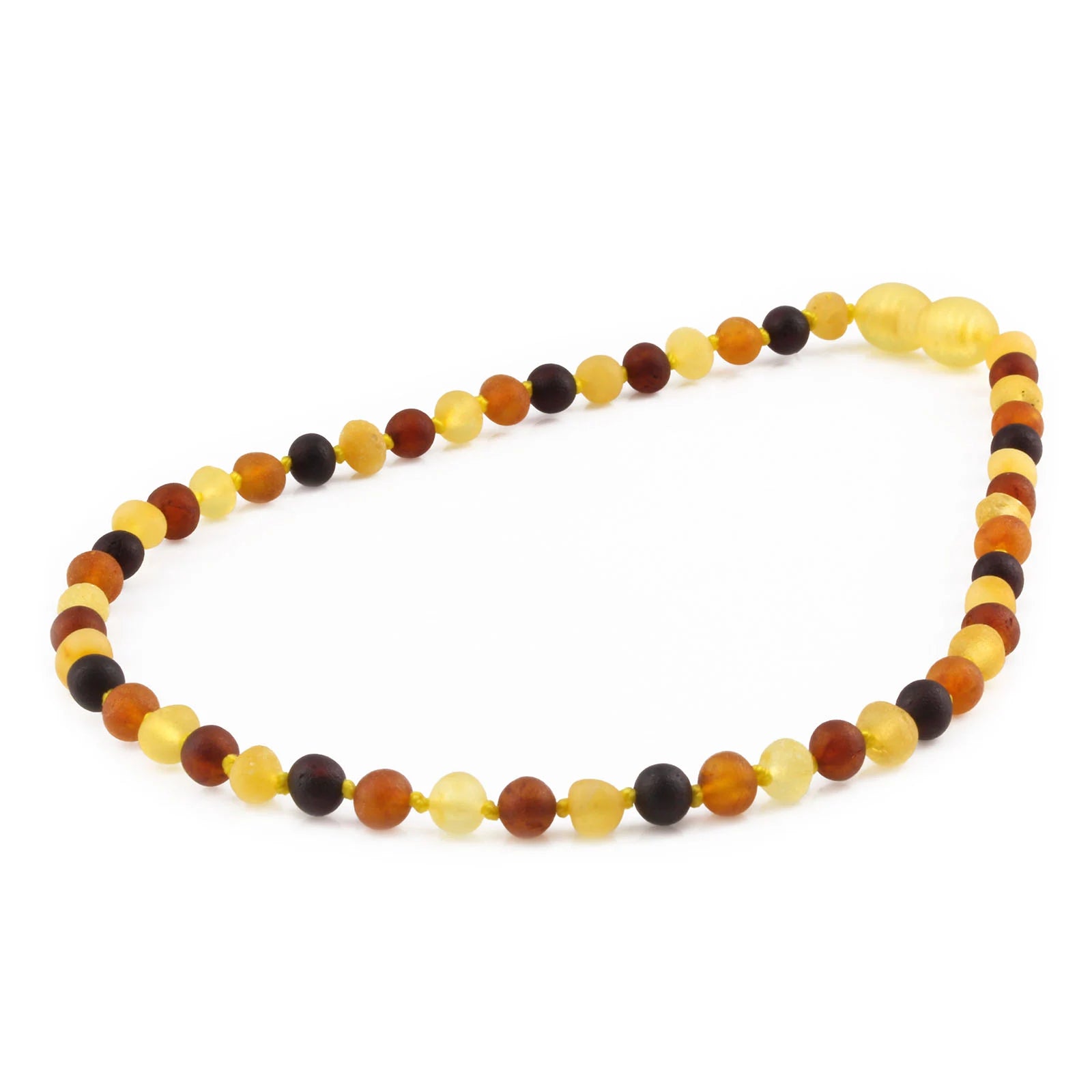 Baltic Amber Teething Necklace. Baroque Multicolour 5mm - XB54M1M