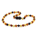 Baltic Amber Teething Necklace. Baroque Multicolour 5mm - XB54M2M