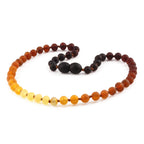 Baltic Amber Teething Necklace. Baroque Rainbow 5mm - XB54R2M