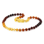 Baltic Amber Teething Necklace. Baroque Rainbow 5mm - XB54RA1M