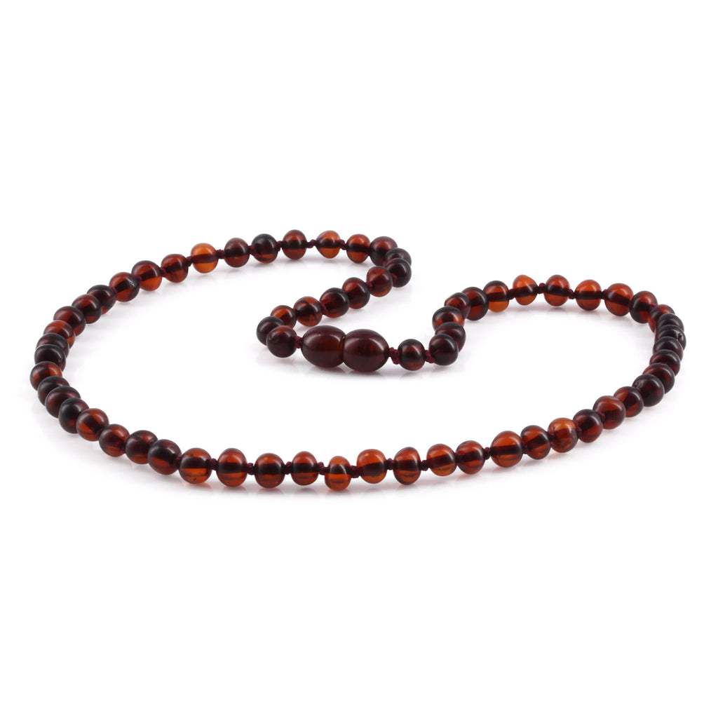 Adult Baltic Amber Necklace. Baroque Dark Cognac 5mm - XB54DC