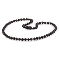 Adult Baltic Amber Necklace. Baroque Black 5mm - XB54BM